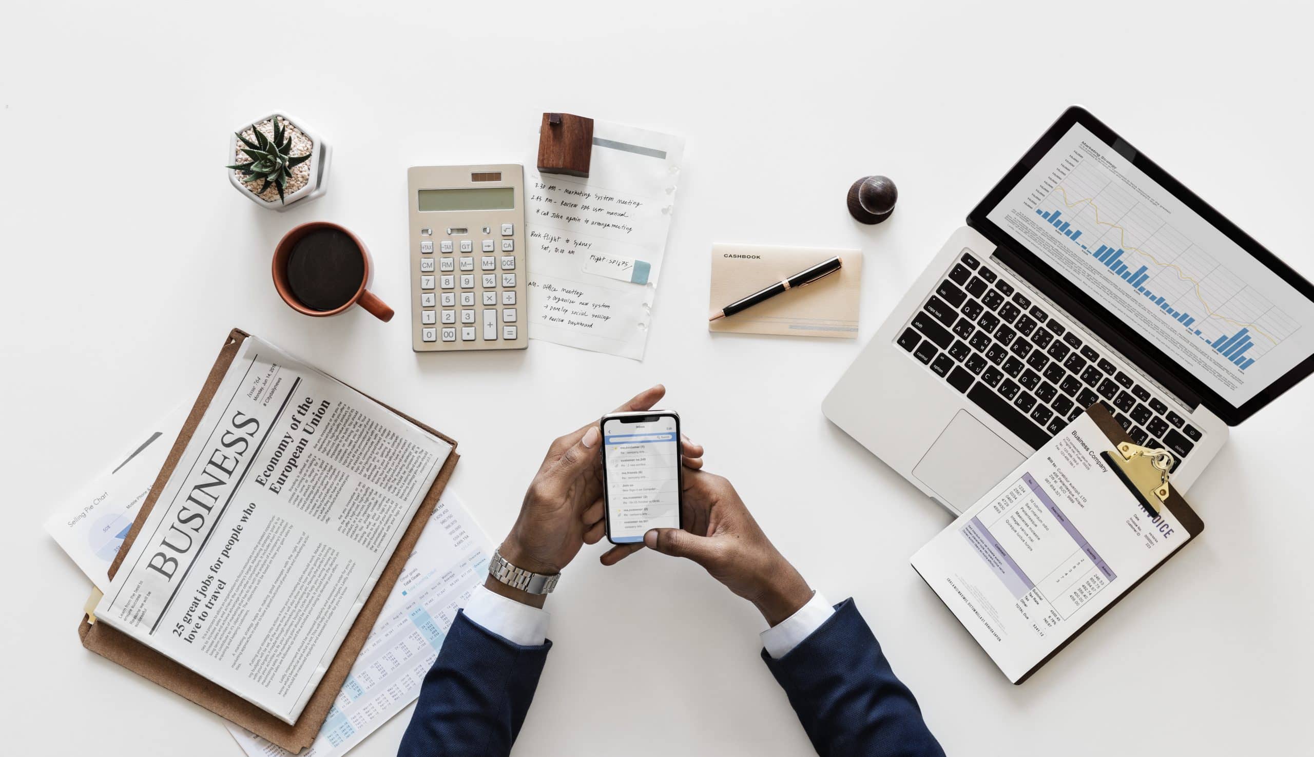 flat lay business concept scaled