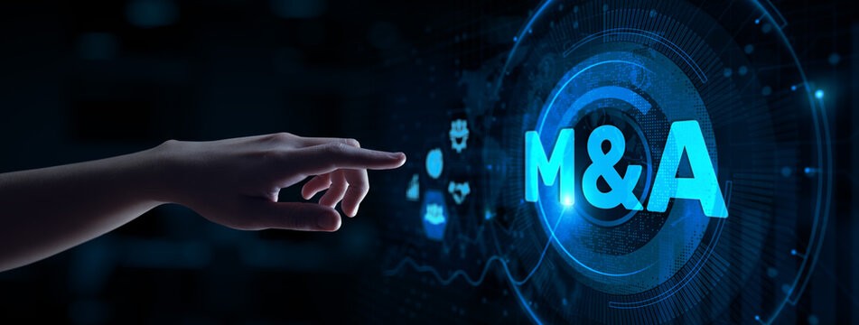 A finger pointing to M&A showing the importance of M&A for growth